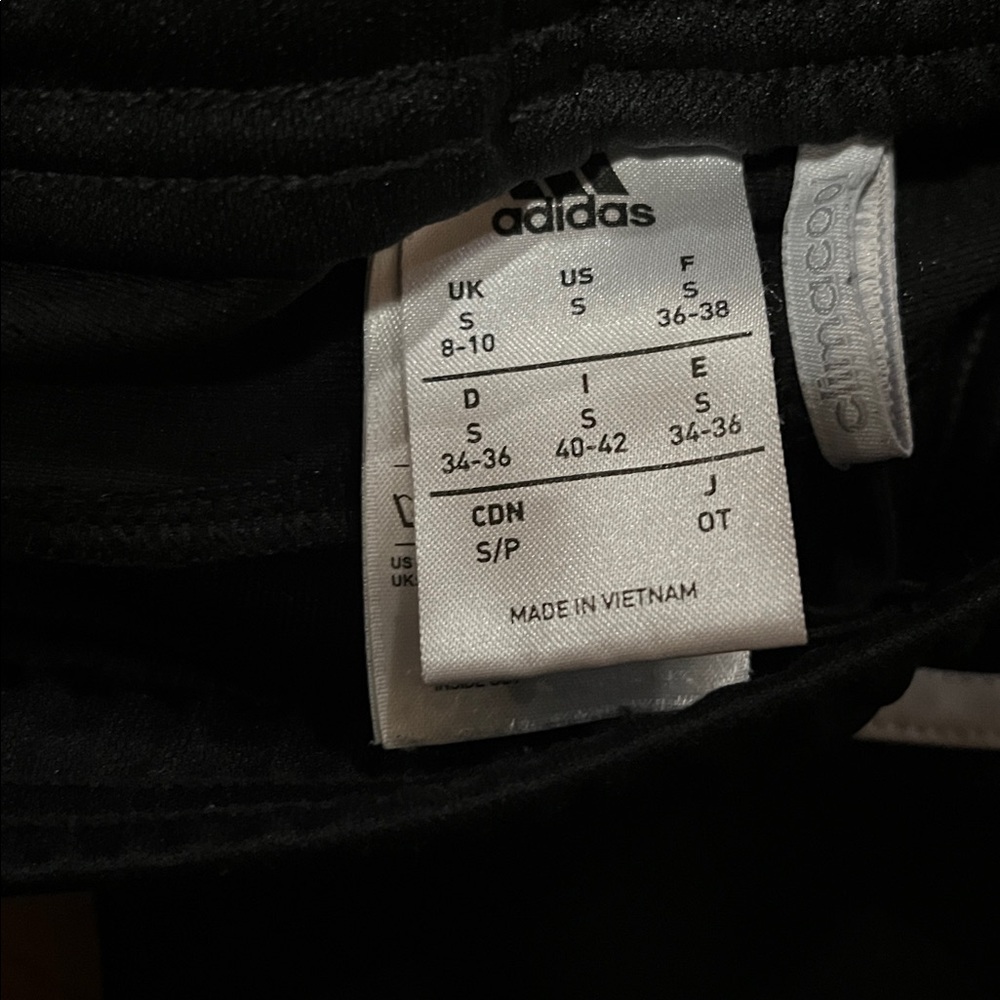 Adidas Black Joggers with White Stripes - Picture 6 of 6